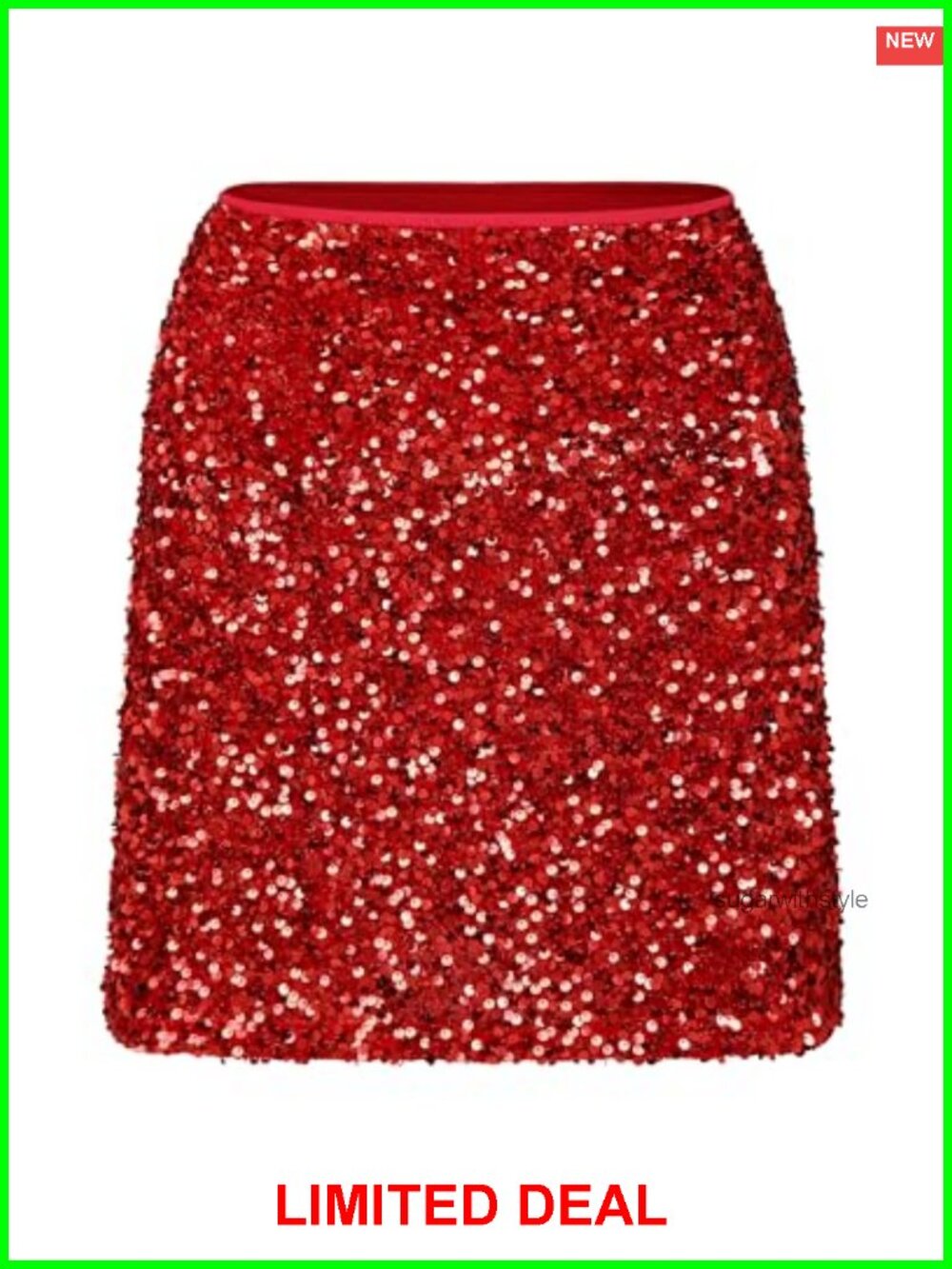 High Waisted Sequin A-Line Mini Skirt for Party Club Night Out
